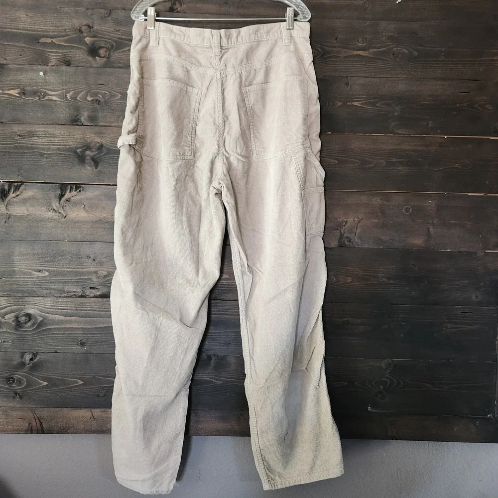 Vintage Y2K Corduroy Cargo Pants Men 36x32  Baggy Loose Relaxed Skate Surf Beige